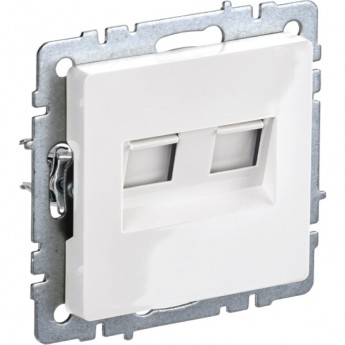 Розетка двойная IEK BRITE RJ11+RJ45 кат.5E РК/Т12-БрБ белый - BR-KT20-O-1-K01 Розетка двойная IEK BRITE RJ11+RJ45 кат.5E РК/Т12-БрБ белый - BR-KT20-O-1-K01